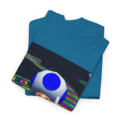Blue Toad Flipping Off On Rainbow Road Tee