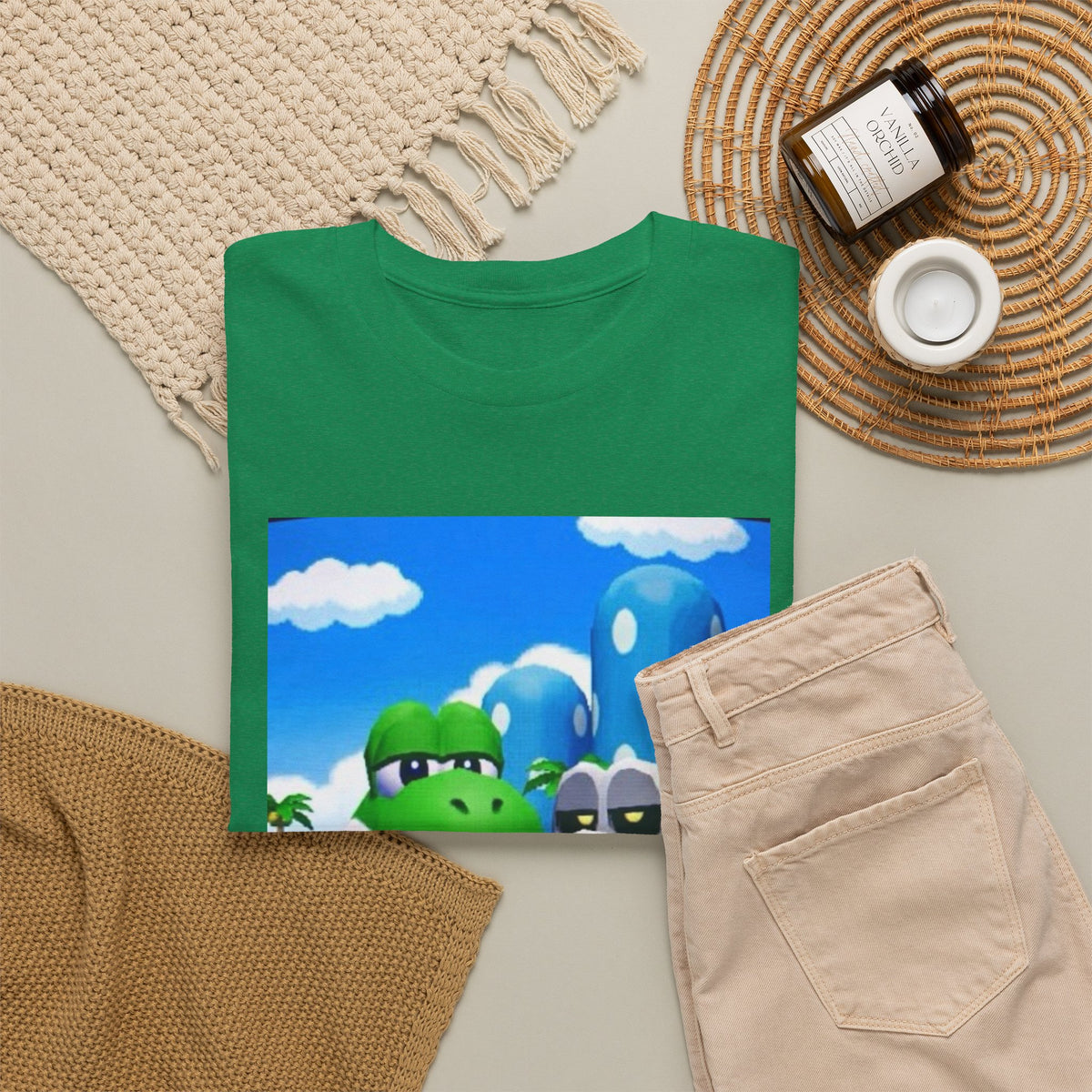 Yoshi And Dry Bones Flipping Off Tee (Design 7)