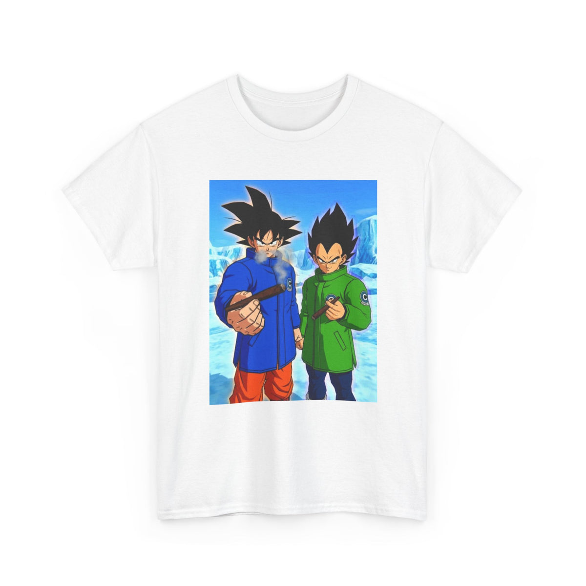 Goku and Vegeta Smoking in the Snow Tee