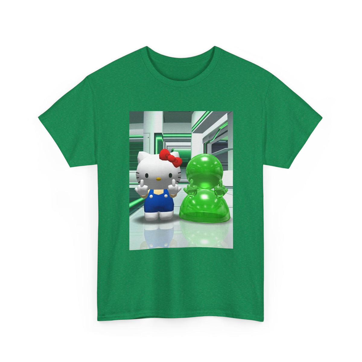 Kitty And Slime Flipping The Bird Tee