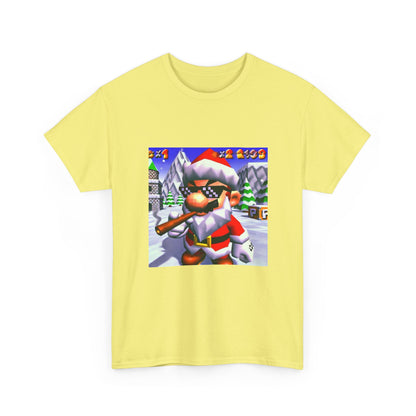 Deal With It Santa Mario Smoking Blunt Tee