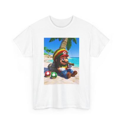 Rasta Mario Chilling On Beach Tee
