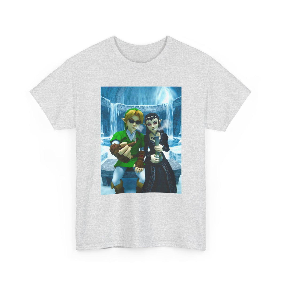 Link And Zora Chilling In Ice Cavern