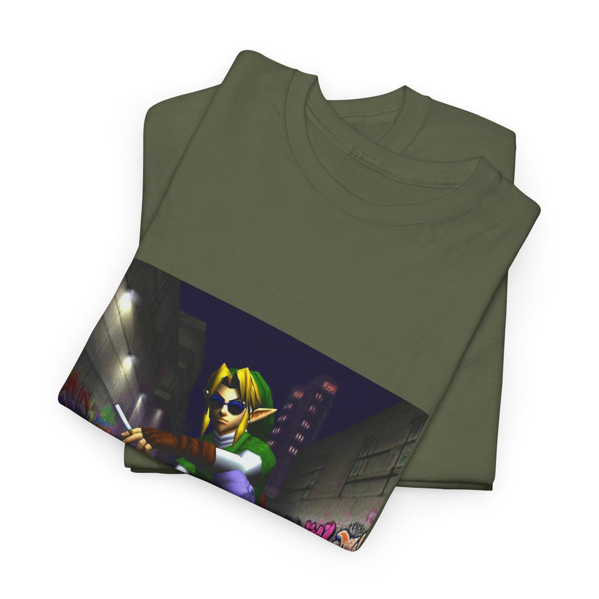 Link Skater Smoking In Alley Tee