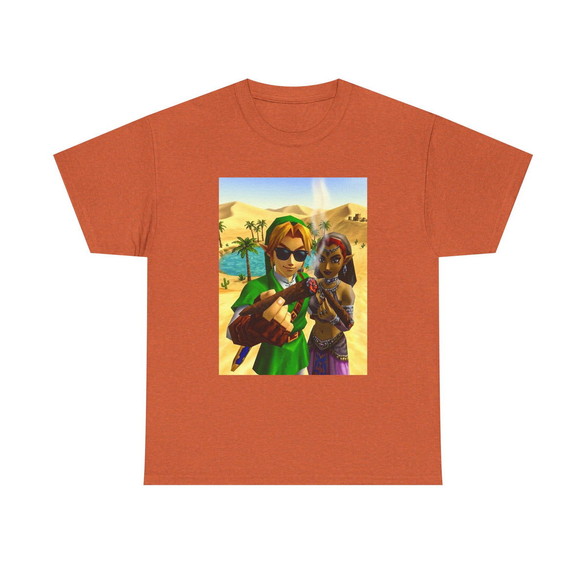 Link And Nabooru Smoking In Desert Tee