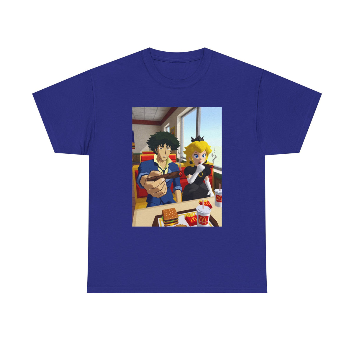 Spike and Peach Smoking Fast Food Tee (Design 3)