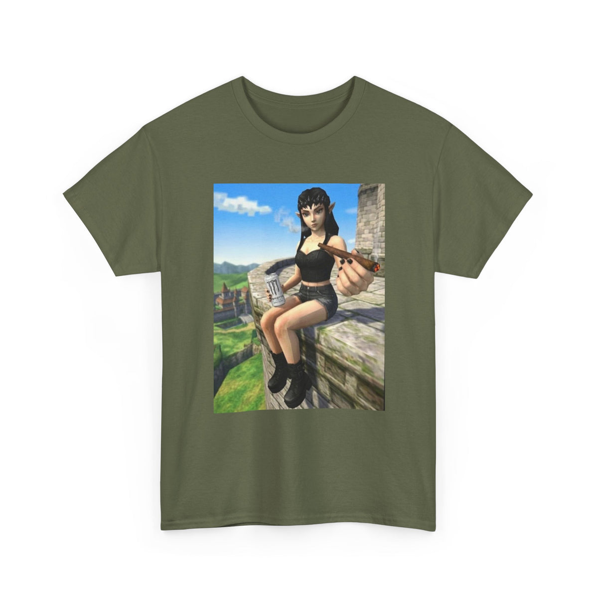 Edgy Elf Offering You A Blunt Tee