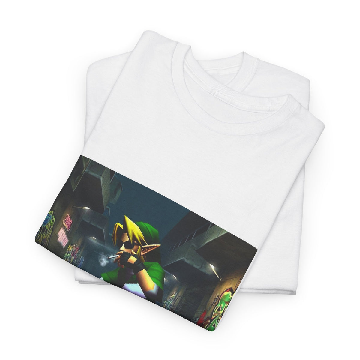 Street Link Smoking On Skateboard Tee