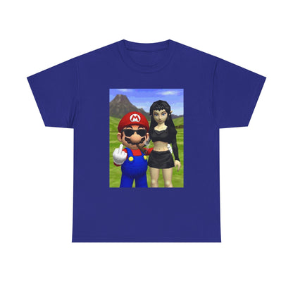 Edgy Mario & Malon Flipping Off Tee