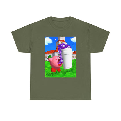 Kirby Sipping Lean In Mushroom Kingdom Tee
