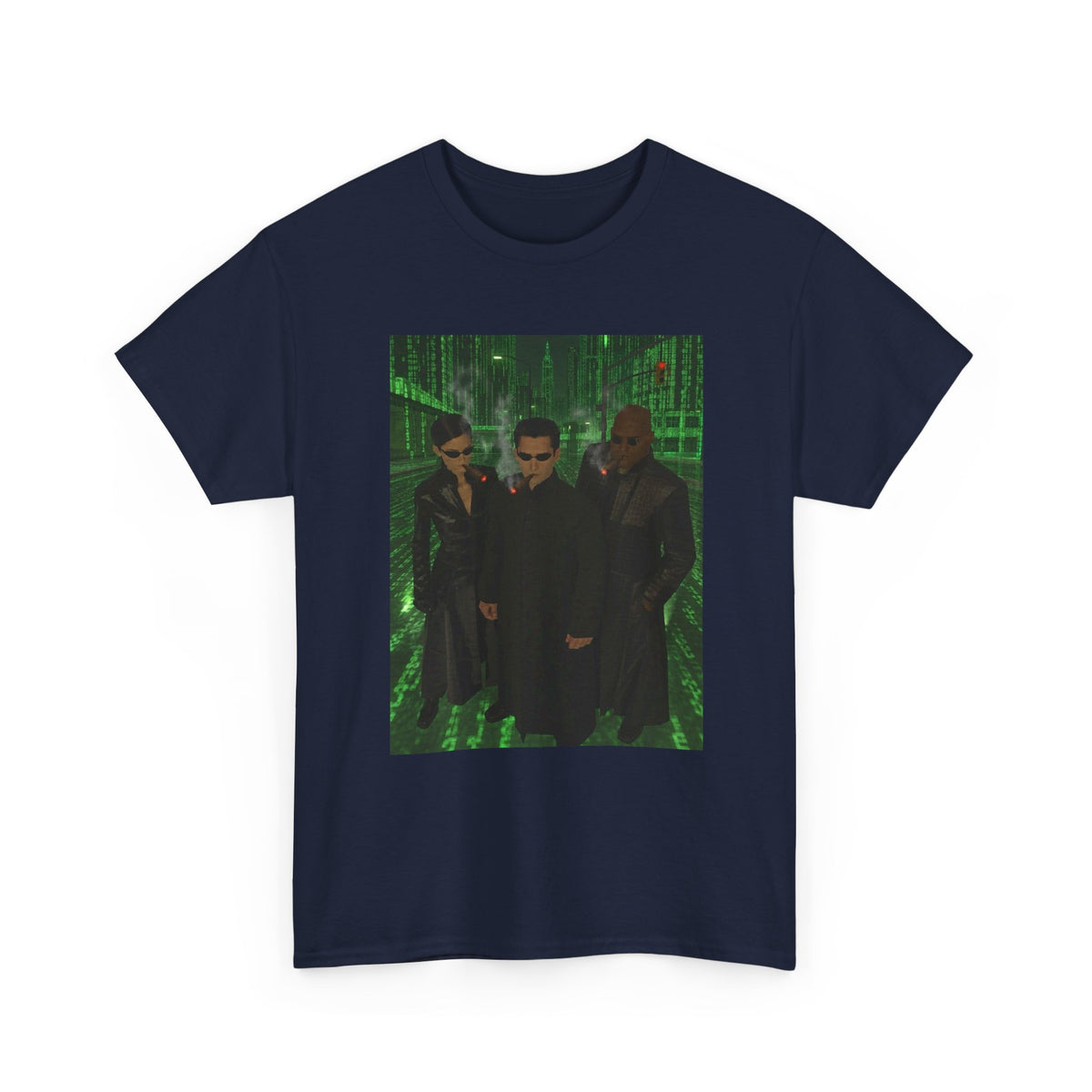 Neo, Trinity, Morpheus Smoking In The Matrix