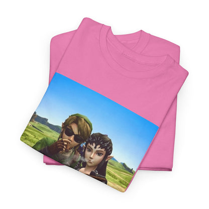 Link And Zelda Smoking Cigars Tee