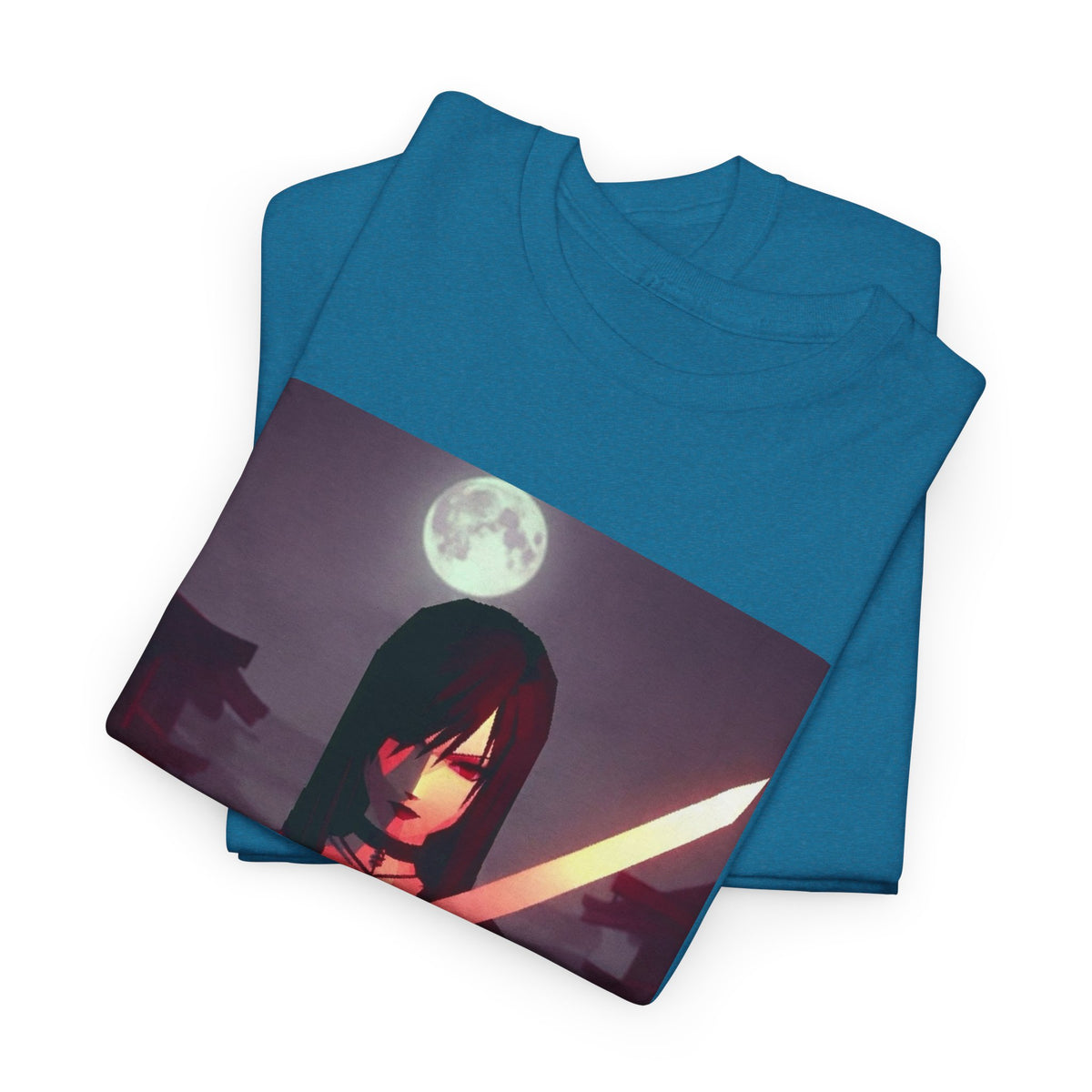 Samurai Warrior With Glowing Katana Tee