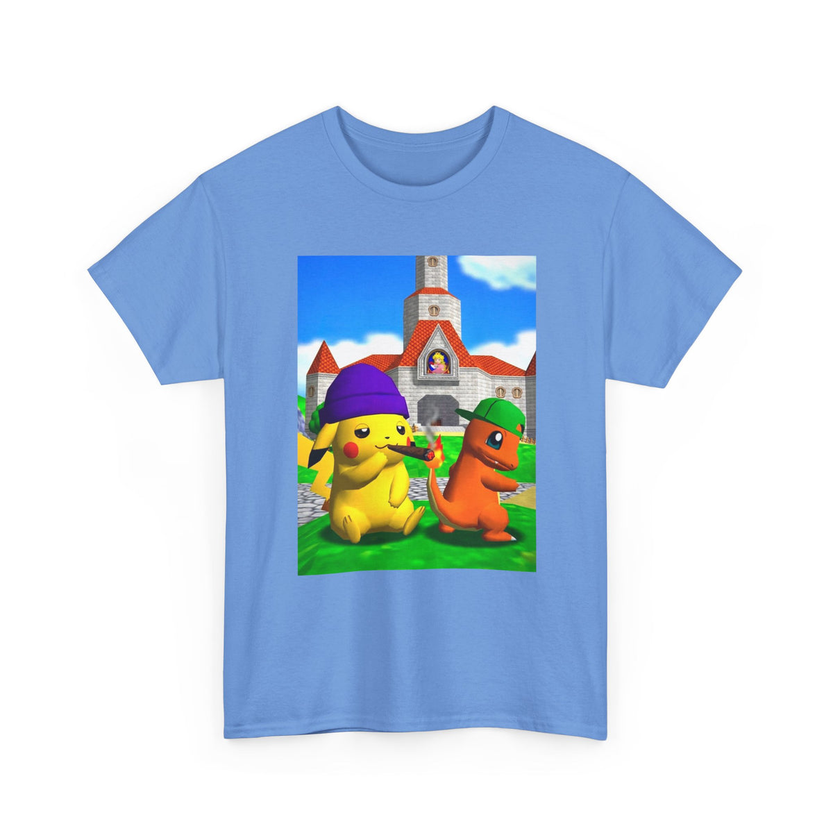 Pikachu And Charmander Chilling At Peach's Castle Tee