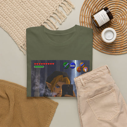 Edgy Link Smoking Selfie Tee