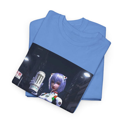 Rei Ayanami Holds Monster Energy In City