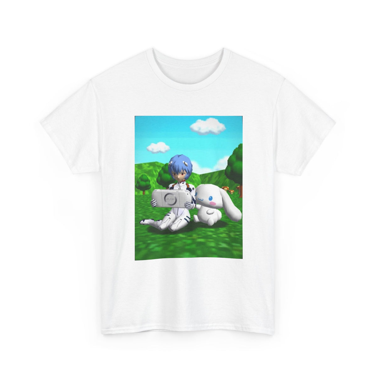 Rei Ayanami Gaming with Cinnamoroll Tee