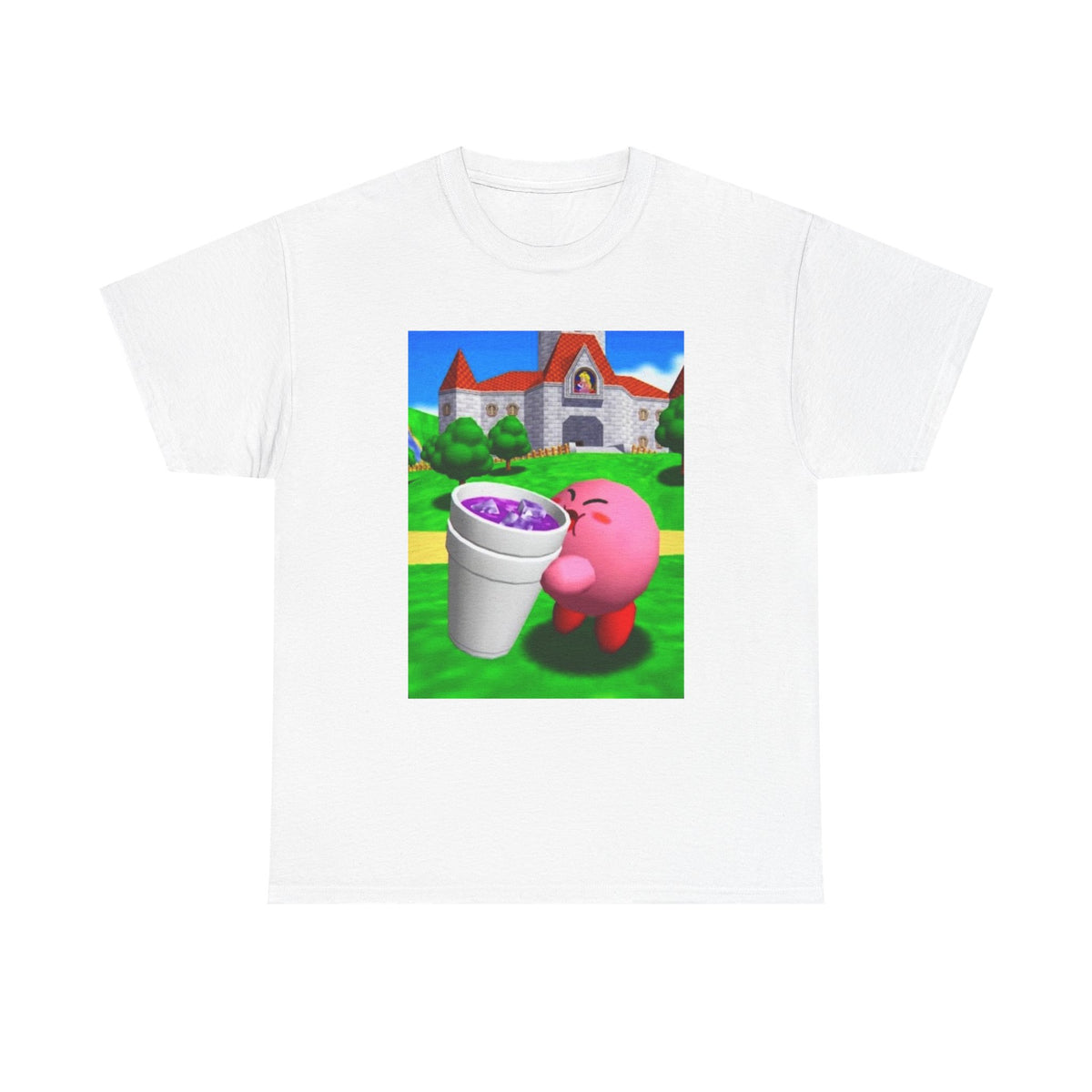 Kirby Sipping Purple Drank In Princess Peach's Castle