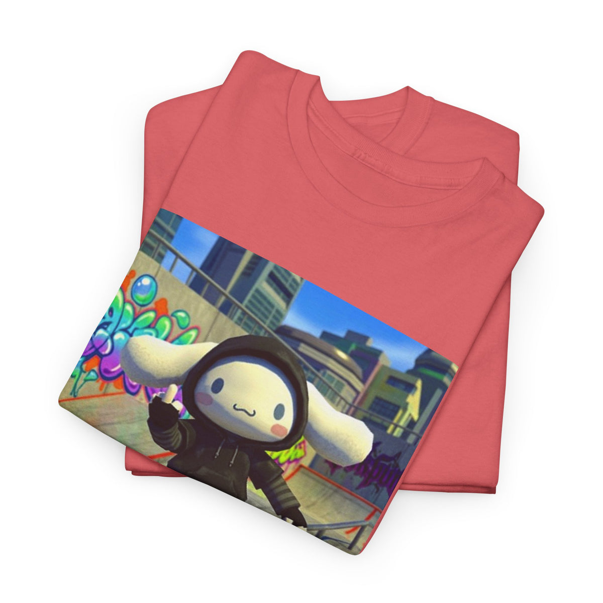 Edgy Cinnamoroll Skater Flipping Off Tee