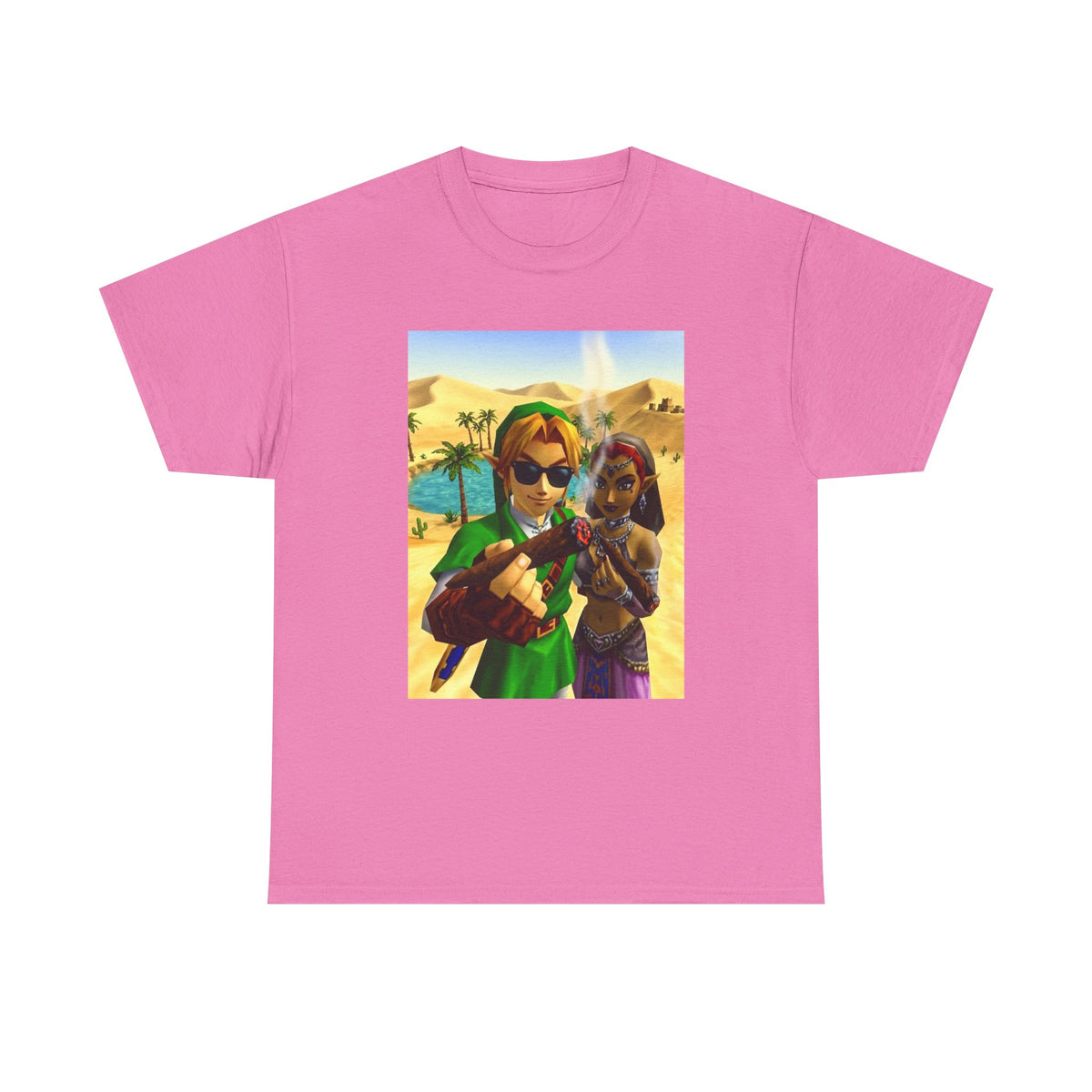 Link And Nabooru Smoking In Desert Tee