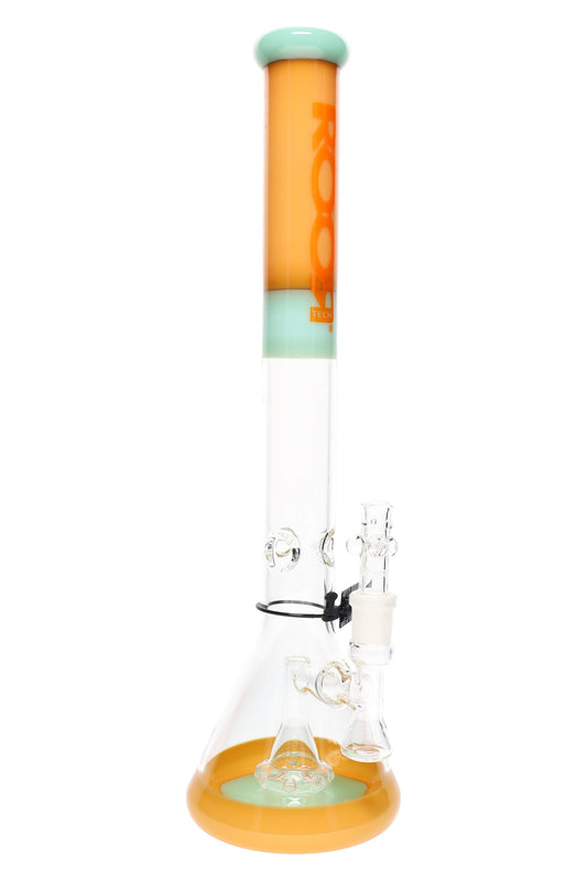 ROOR Tech 18″ Multicolor Beaker Bong with Showerhead Perc – 5mm Glass