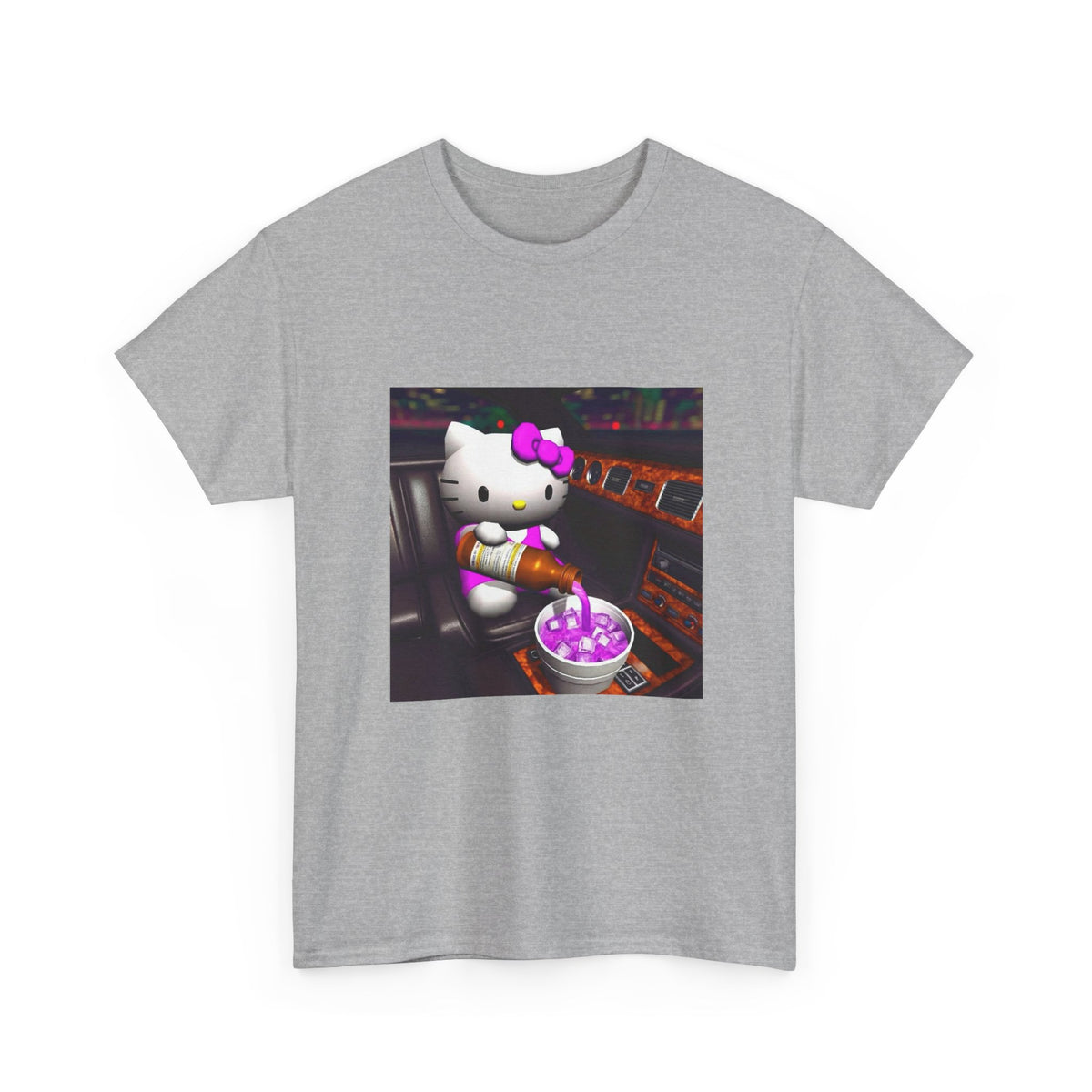 Hello Kitty Pouring Lean In Car Tee