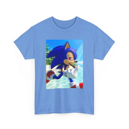 Sonic Smoking Blunt At Beach Tee