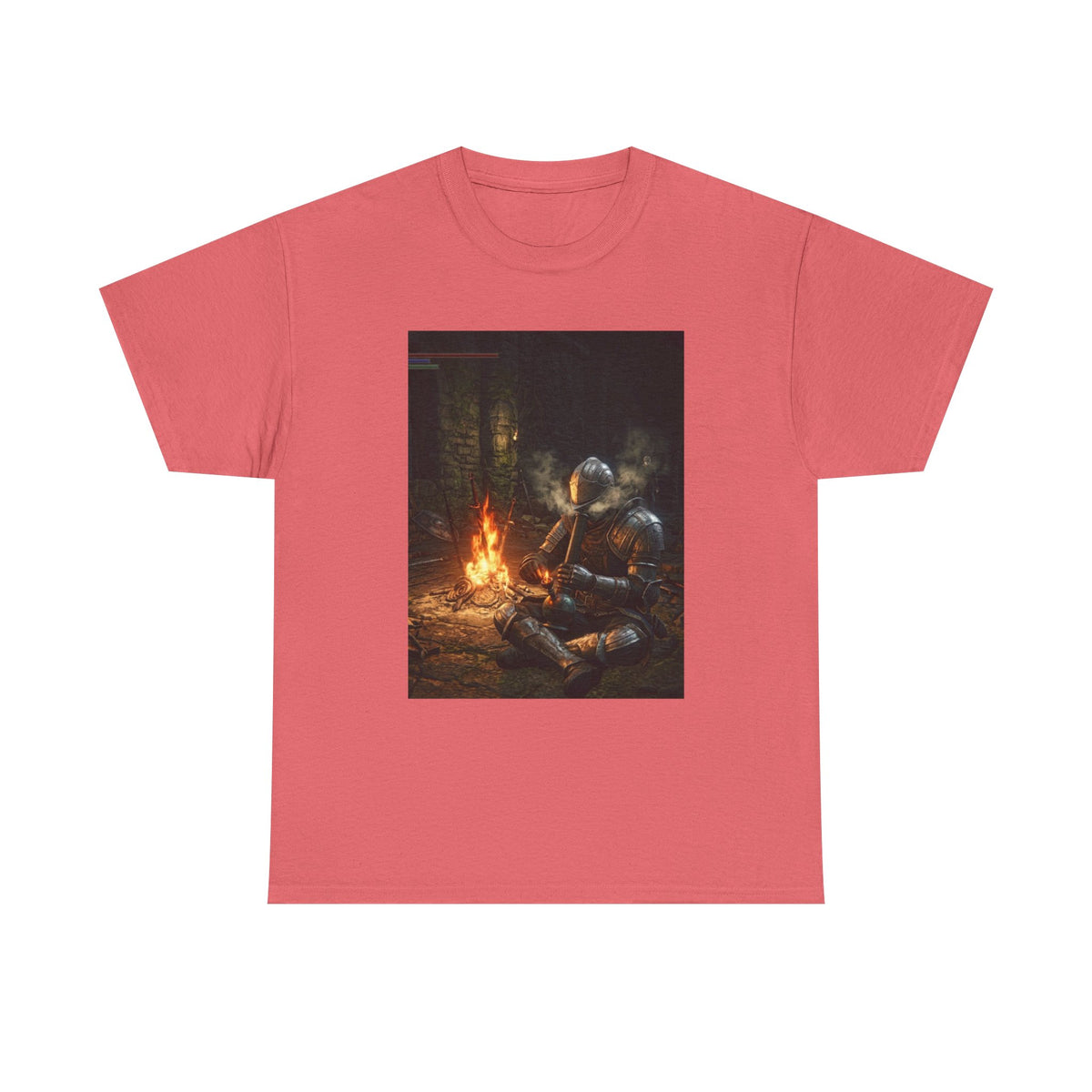 Armored Knight Smoking Bong By Bonfire