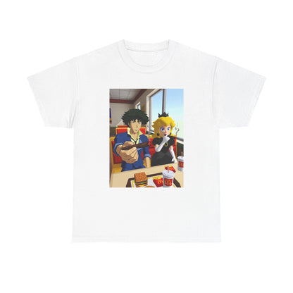 Spike and Peach Smoking Fast Food Tee (Design 3)