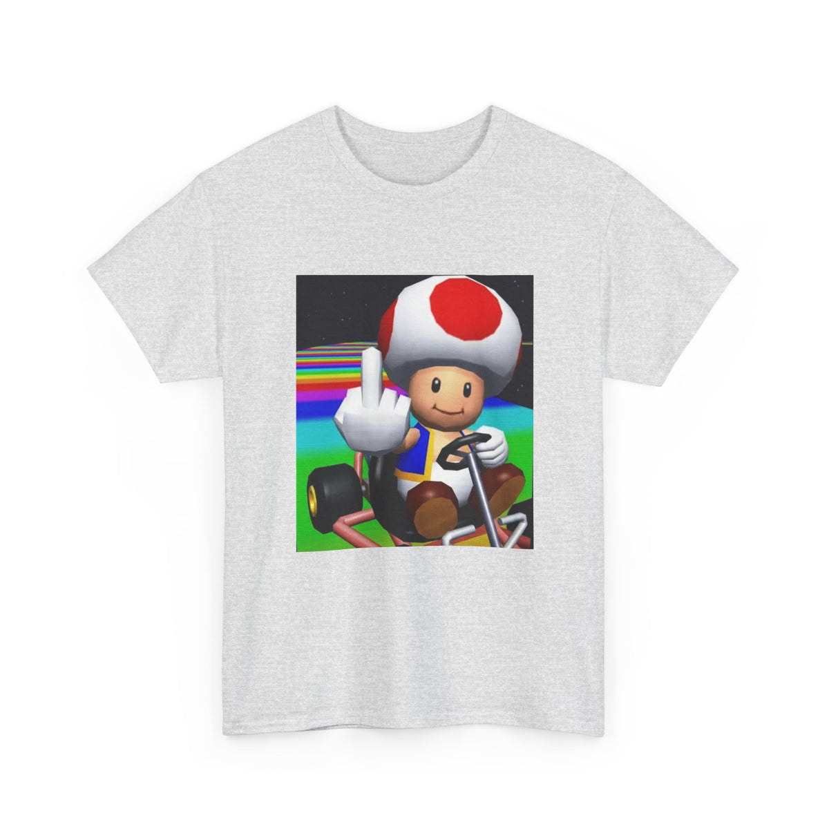 Toad Flipping The Bird On Rainbow Road Tee