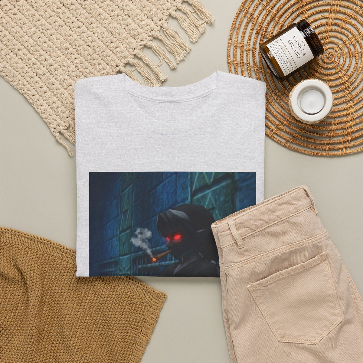 Dark Elf Smoking Blunt In Dungeon Tee