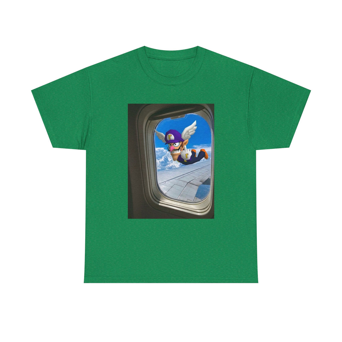 Waluigi Flipping The Bird Mid-Flight