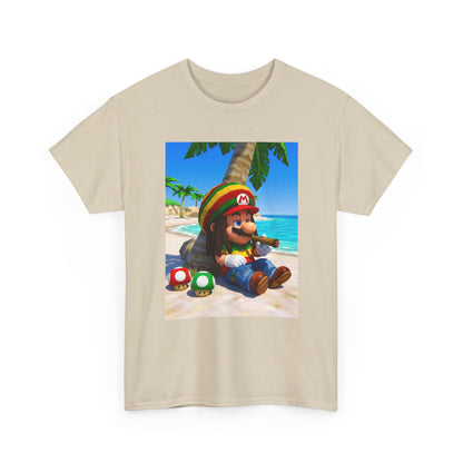Rasta Mario Chilling On Beach Tee