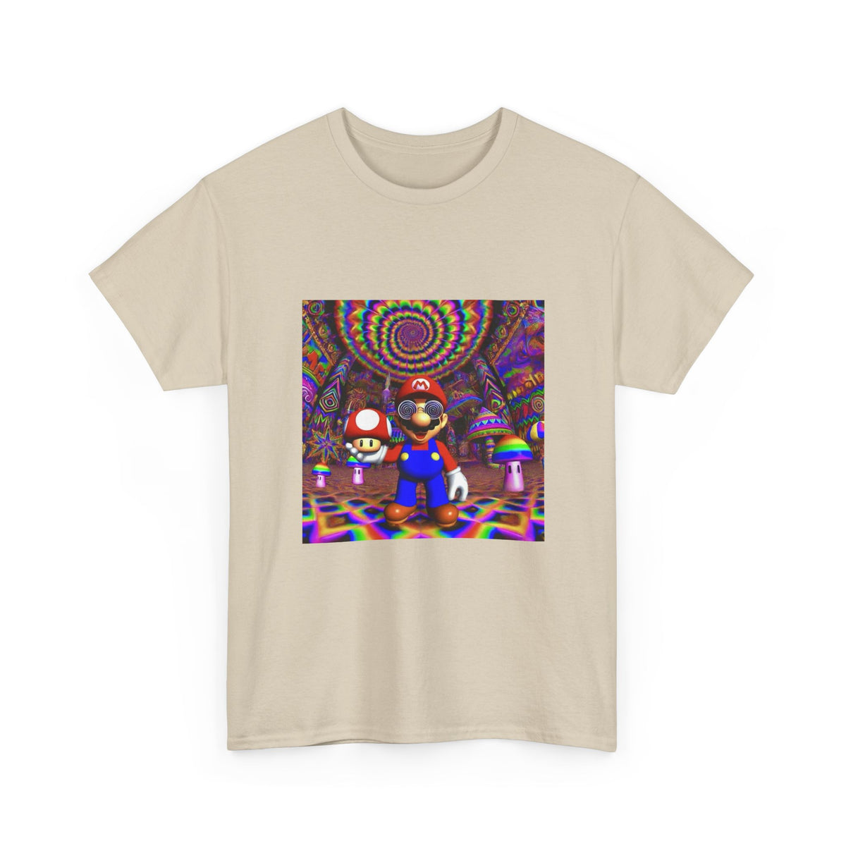 Tripping Mario Holding A Super Mushroom