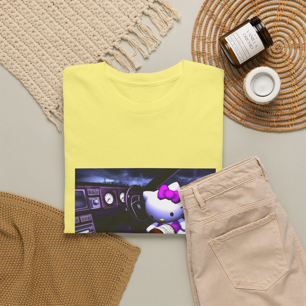 Hello Kitty Pours Lean In Car Tee