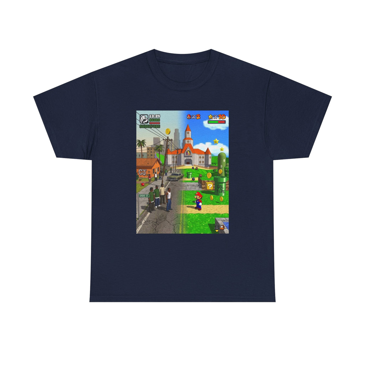 GTA San Andreas Meets Mario Mashup Tee