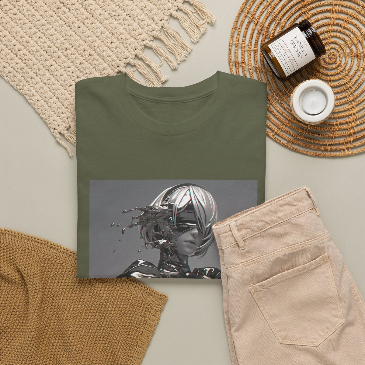Liquid Chrome Abstract Tee