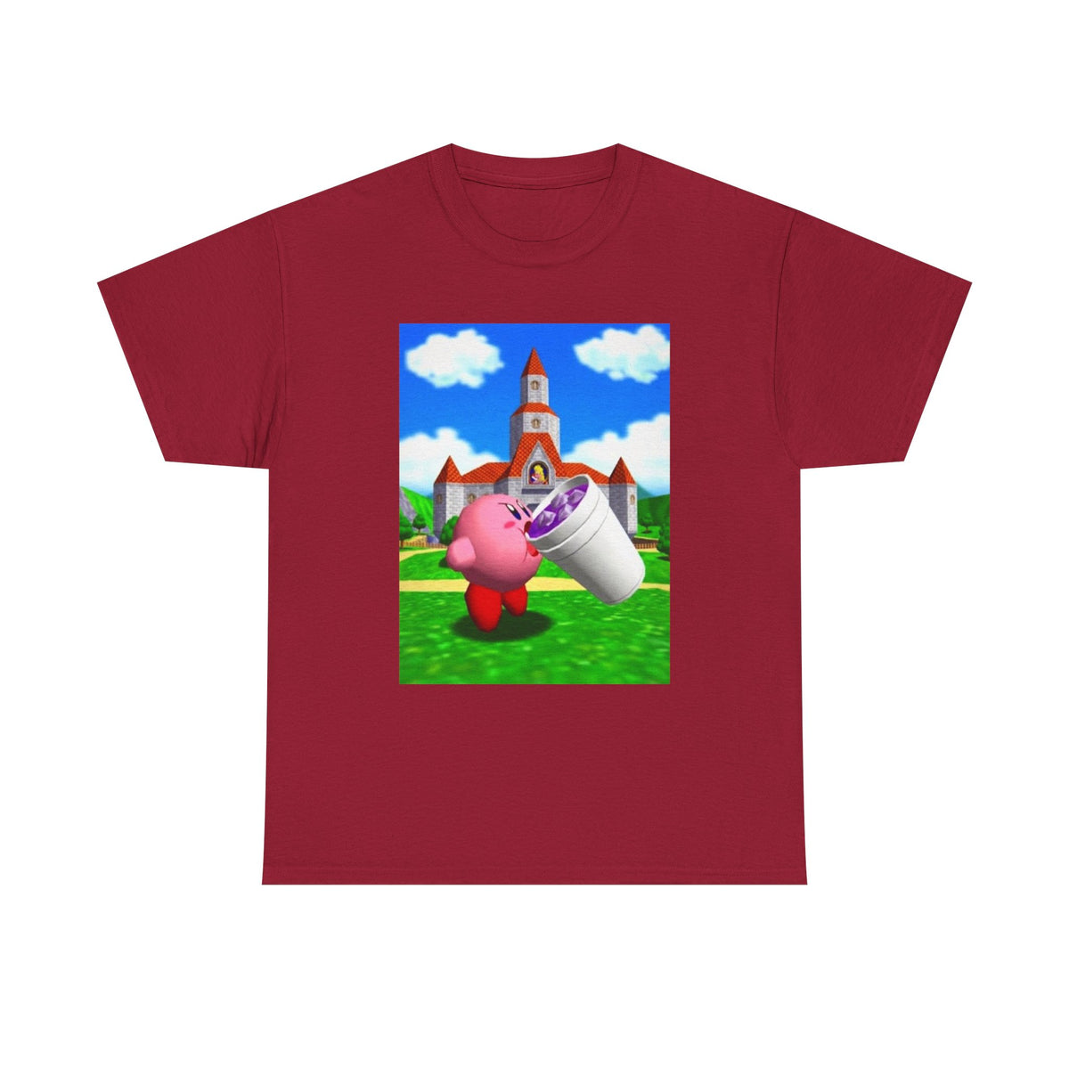 Kirby Sipping Lean At Peach's Castle