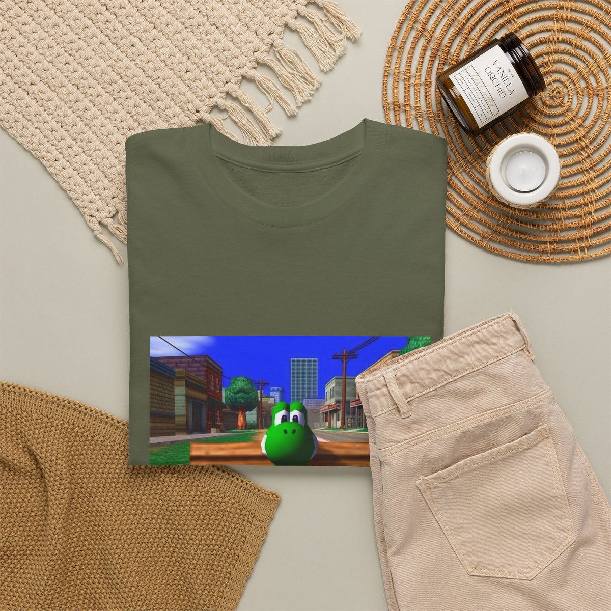 Yoshi Chillin' On The Bench Streetwear Tee