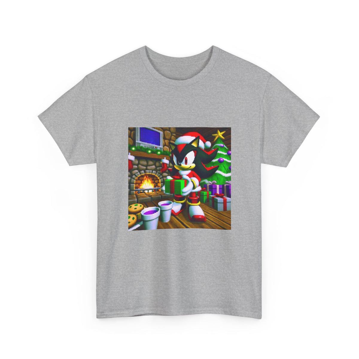 Shadow The Hedgehog Christmas Drip Tee