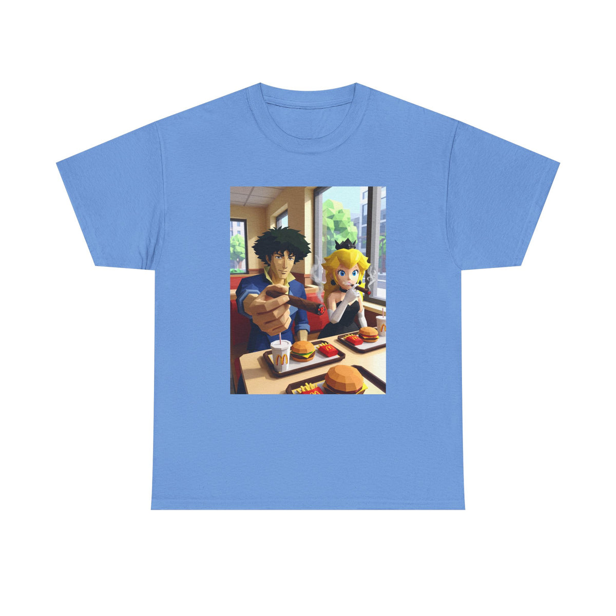 Spike and Princess Peach Smoking Cigars Tee