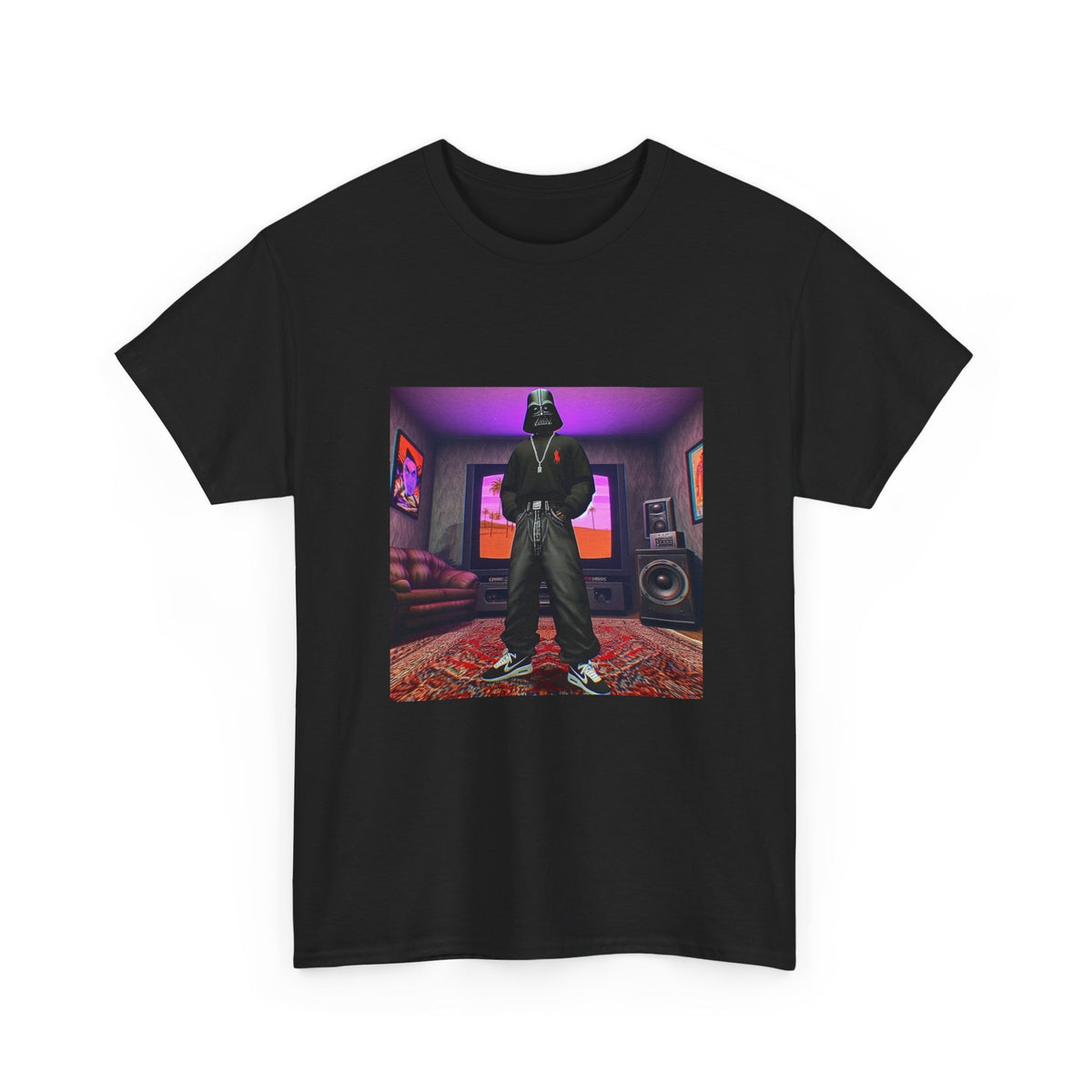 Darth Vader Posing In A Y2K Room