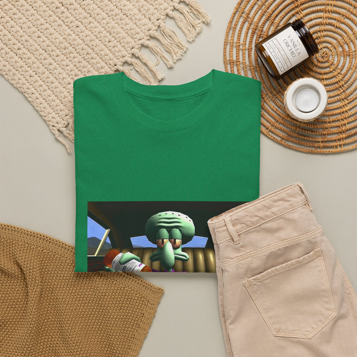 Squidward Pouring Lean In Car Tee