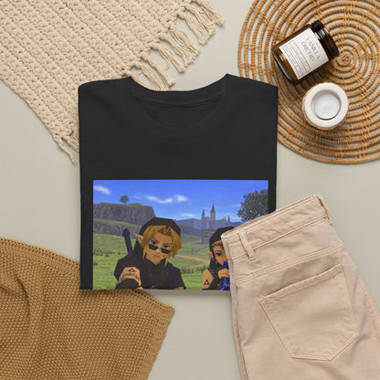 Dark Link And Dark Zelda Chilling Campfire Tee
