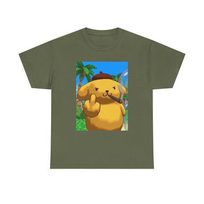 Pompompurin Smoking Blunt Flipping Bird Tee