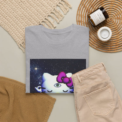Third Eye Kitty Meditating In Space Tee