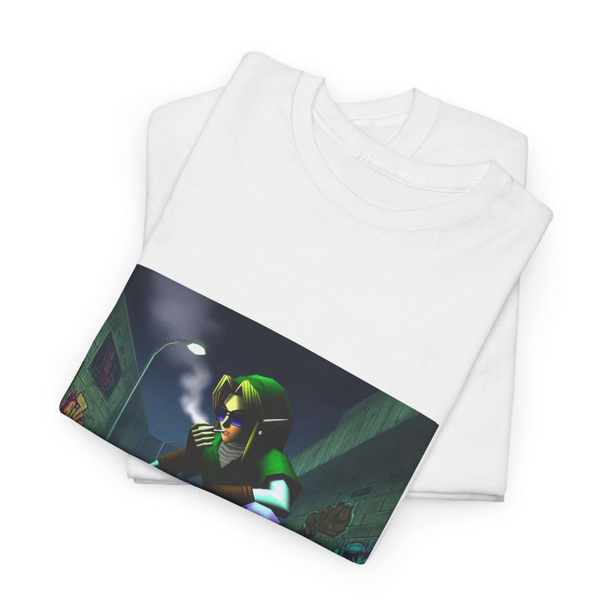 Skater Link Smoking In Dark Alley Tee