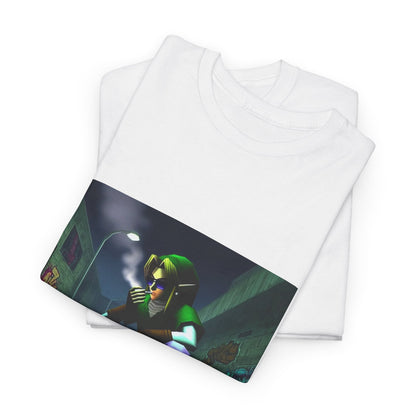 Skater Link Smoking In Dark Alley Tee