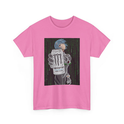 Rei Ayanami Holding Monster Energy Wireframe Tee