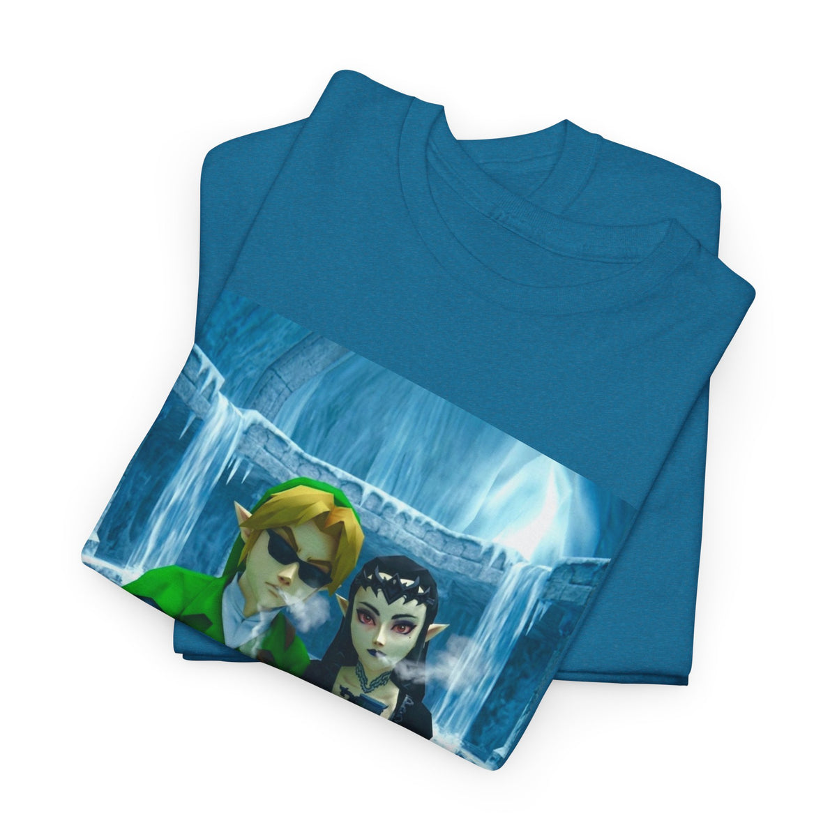 Link And Zora Chilling In Ice Cavern